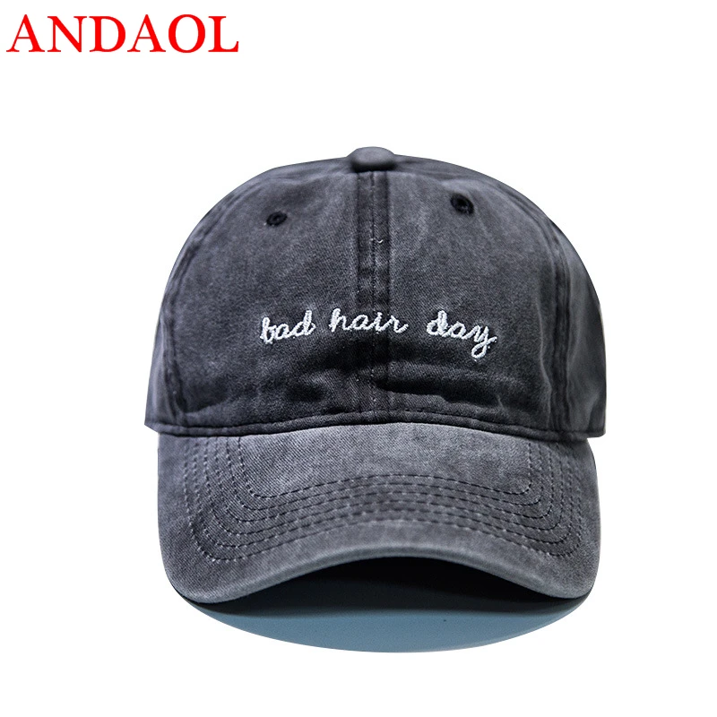 

ANDAOL New Women's Casual Cap Hight Quality Solid Cotton Embroidery Letter Sun Hat Luxury Trend Travel Sunscreen Trainers Hats