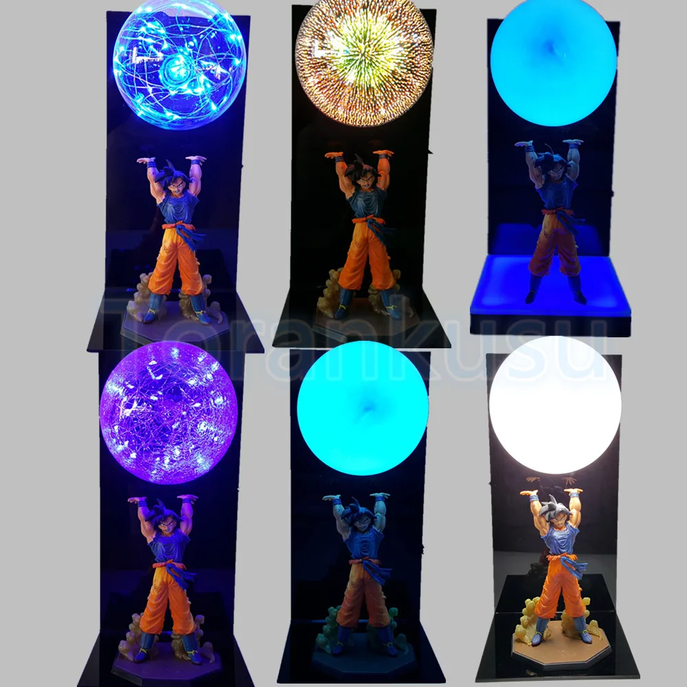 Фигурка Dragon Ball Z Сон Гоку спиртовая бомба DIY дисплей Светодиодная лампа Аниме