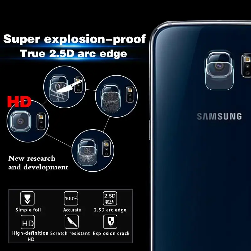 Защитная пленка для задней камеры 2.5D из закаленного стекла Samsung S6 5 1 &quot