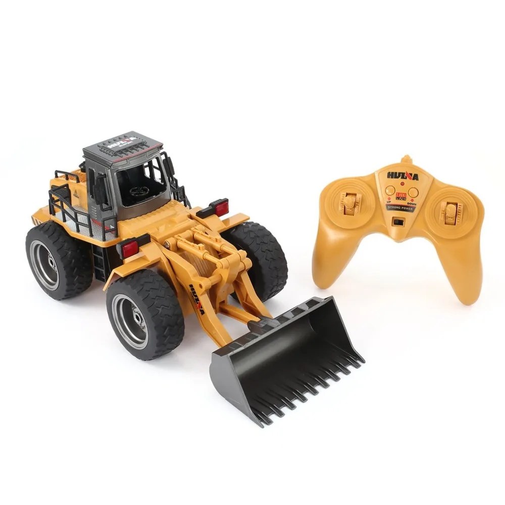 

HUINA 1520 6CH RC металлический бульдозер с дистанционным управлением Tractork RTR фронтальный погрузчик Инженерная игрушка автомобиль для детей игруш...