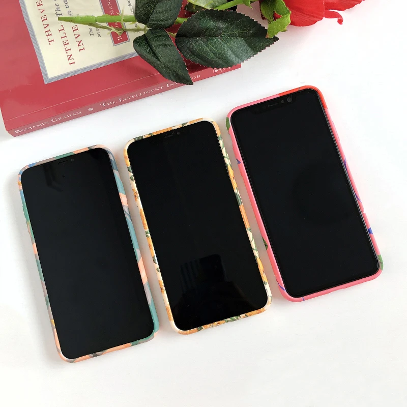 Отсутствие Красочные цветы цветочный лист телефонный чехол для iphone 8 Plus 7 X XS Max XR 12
