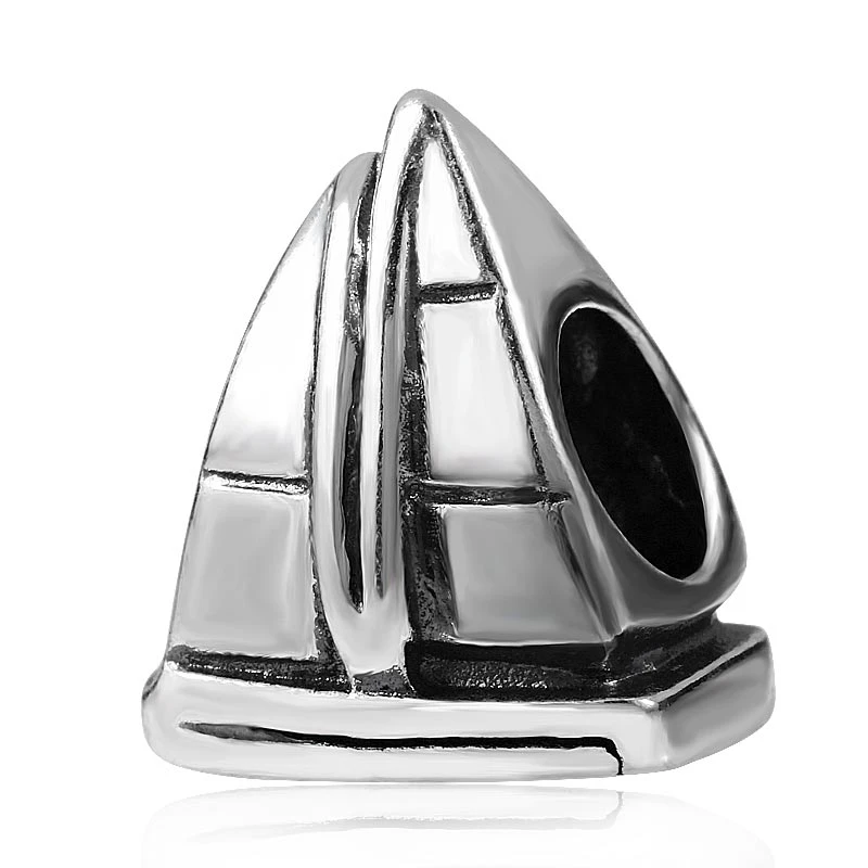 Sailboat Bead Sambaah автобус мира воздушный шар шармы 925 стерлингового серебра Транспорт Бусины Подходят Pandora путешествия праздничный браслет - Цвет: Sailboat Bead