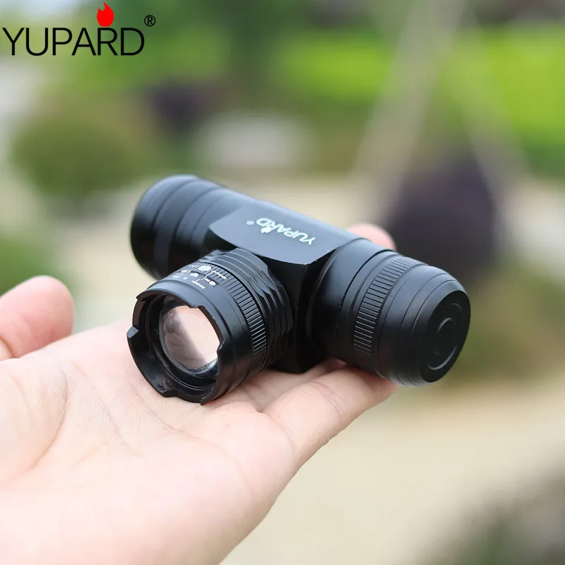 

YUPARD Zoomable Zoom IN/OU T6 L2 led Headlamp Adjust Headlight 5 Mode Waterproof AAA 18650 rechargeable battery 1000lm torch
