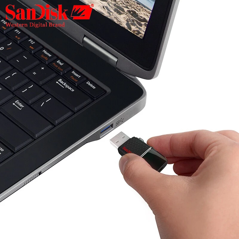 SanDisk USB флеш-накопитель 64 ГБ 32 16 двойной OTG cle Usb 3 0 Внешняя память мин | Компьютеры и