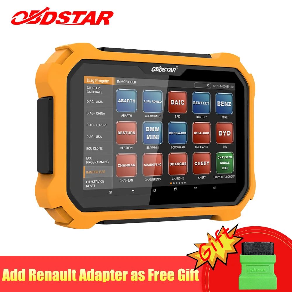 OBDSTAR X300 DP плюс Автомобильный ключ программист Pin код OBD2 сканер ECU клон EEPROM/адаптер