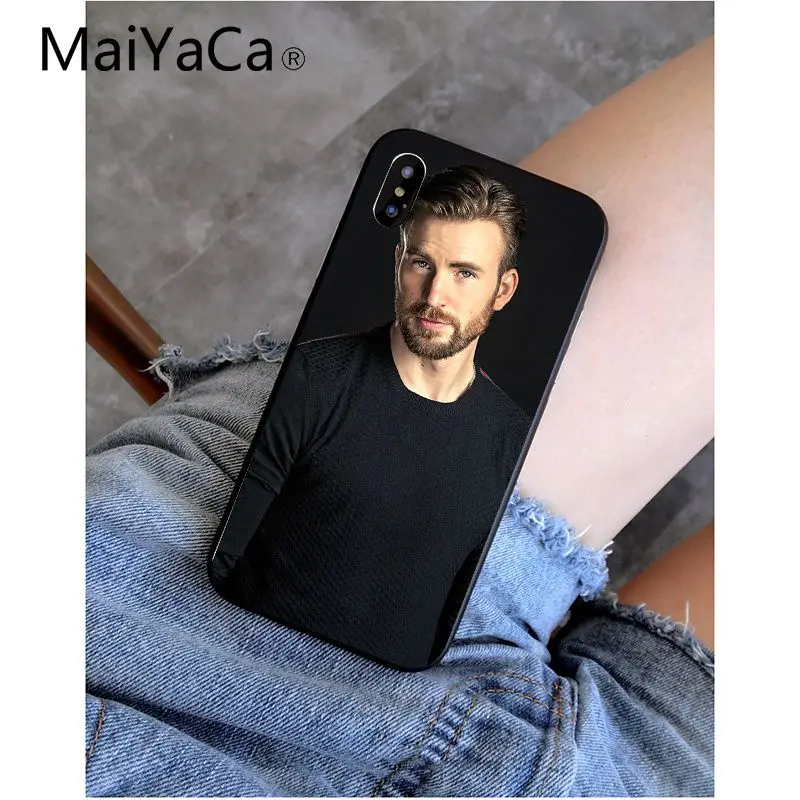 MaiYaCa Chris Evans черный ТПУ Мягкий силиконовый чехол для телефона чехол для Apple iPhone 8 7 6 6S Plus X XS MAX 5 5S SE XR чехол