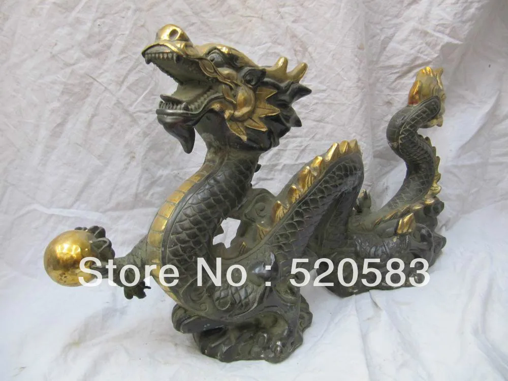 16 дюймов китайская народная бронзовый золотой свинка благоприятный королевский