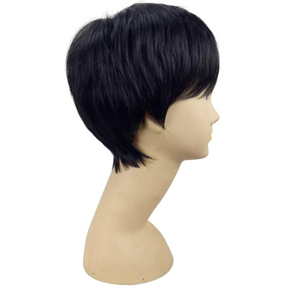 HAIRJOY парик 1B цвет короткие прямые синтетические женские волосы Пикси Высокая температура волокна 4 цвета