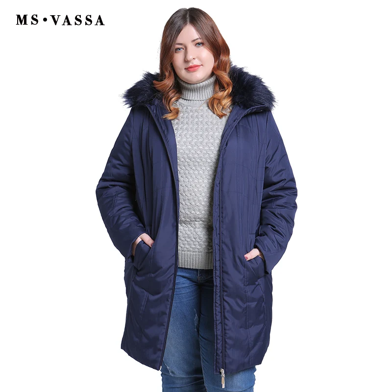 MS Vassa 2019 Новые Большие размеры женские парки 11XL зимняя женская стеганая куртка