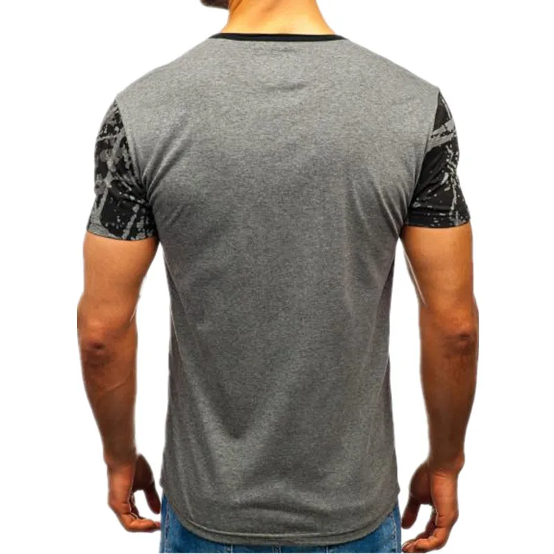 2019 летняя футболка мужская с коротким рукавом круглым вырезом Тонкая Мужская