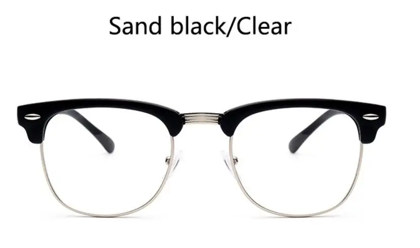sand black clear Леопардовые очки компьютерные очки женские роскошные Фирменная оптическая оправа заклепки дизайнерские очки Квадратные солнцезащитные очки унисекс прозрачные линзы - Цвет оправы: sand black clear
