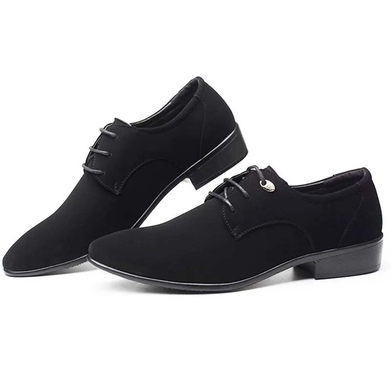 

Fashion Leather shoes Men Dress Shoe Pointed Oxfords Shoes For Lace Up Designer zapatos hombre vestir Men wedding canvas Shoes