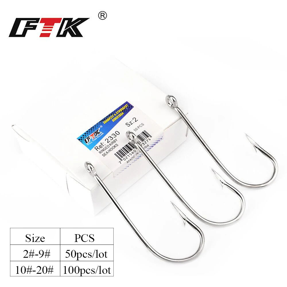 FTK 2330 колючий крючок Size2#-9#50 шт./лот 10#-20#100 шт./лот плоский круглый кормушка для карпа Anzol крючок рыболовный крючок