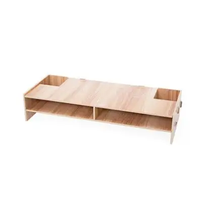 nut-brown Многофункциональная настольная подставка для монитора, компьютерный экран, стояк, деревянная полка, крепкая подставка для ноутбука, настольный держатель для ноутбука, телевизора - Цвет: nut-brown