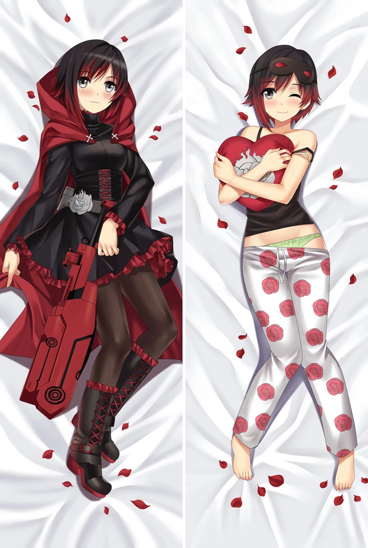 55034 Аниме RWBY Ruby Rose Вайсс шни из «Yang Xiao/длинный костюм для косплея Nora Valkyrie Блейк белладонны из анимированного сериала Подушка «Dakimakura» крышка обниматься тела Наволочка - Цвет: 55034