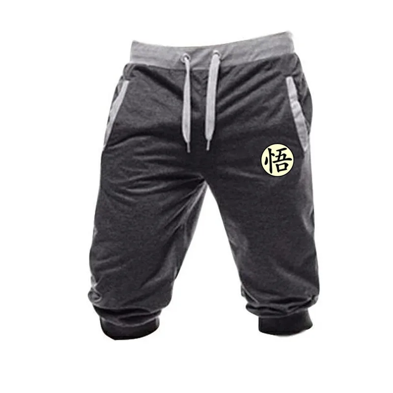 7 Charcoal gray Мужские бриджи, спортивные, повседневные, обтягивающие, мягкие, шаровары, 3/4, модные, новые, брендовые, мужские спортивные штаны, летние, удобные, короткие, Wukong - Цвет: 7 Charcoal gray