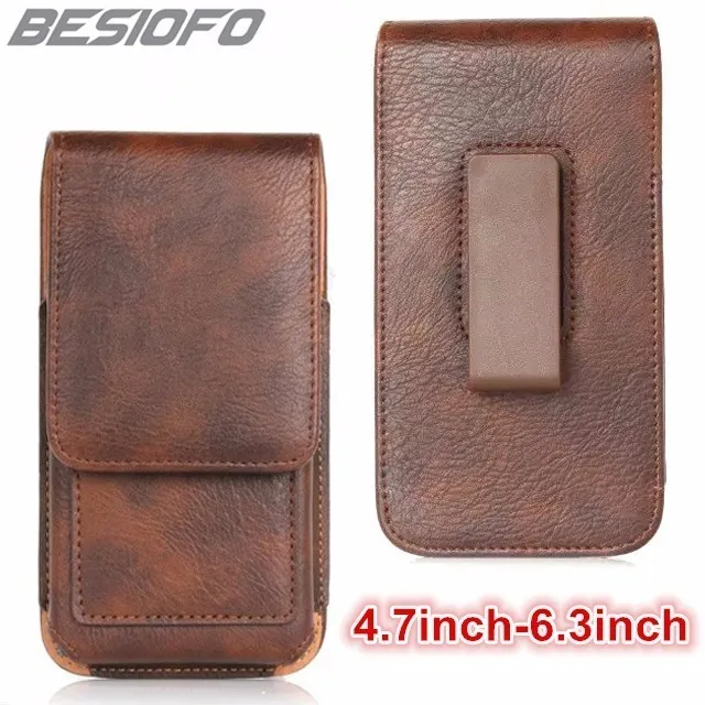 Кожаный чехол кобура с петлей на 360 градусов и зажимом для ремня телефона Huawei P6 P7 P8