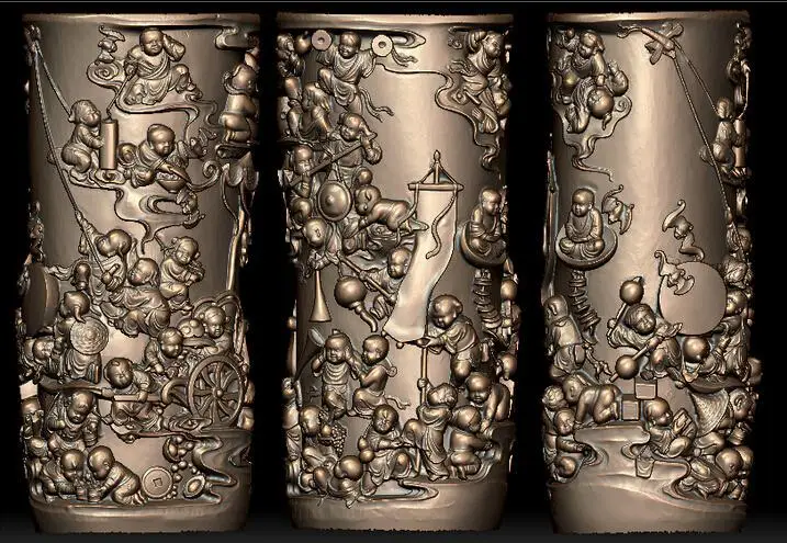 3D модель рельef для ручки формата STL с ЧПУ Детская подставка ручек |