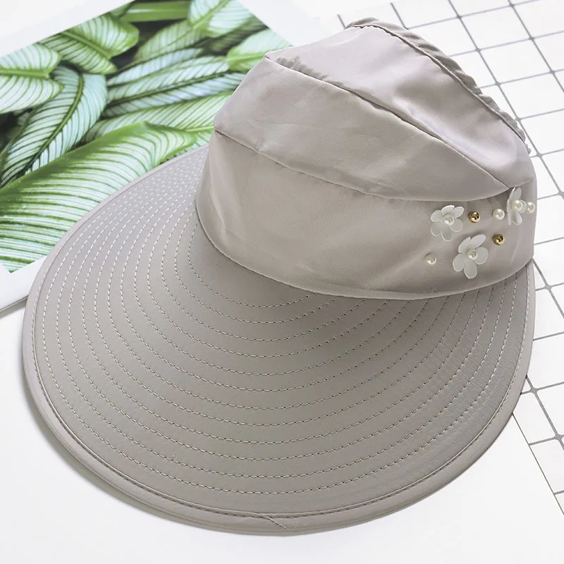 Женская пляжная шляпа Sunhat с защитой от ультрафиолета большая красивая Складная