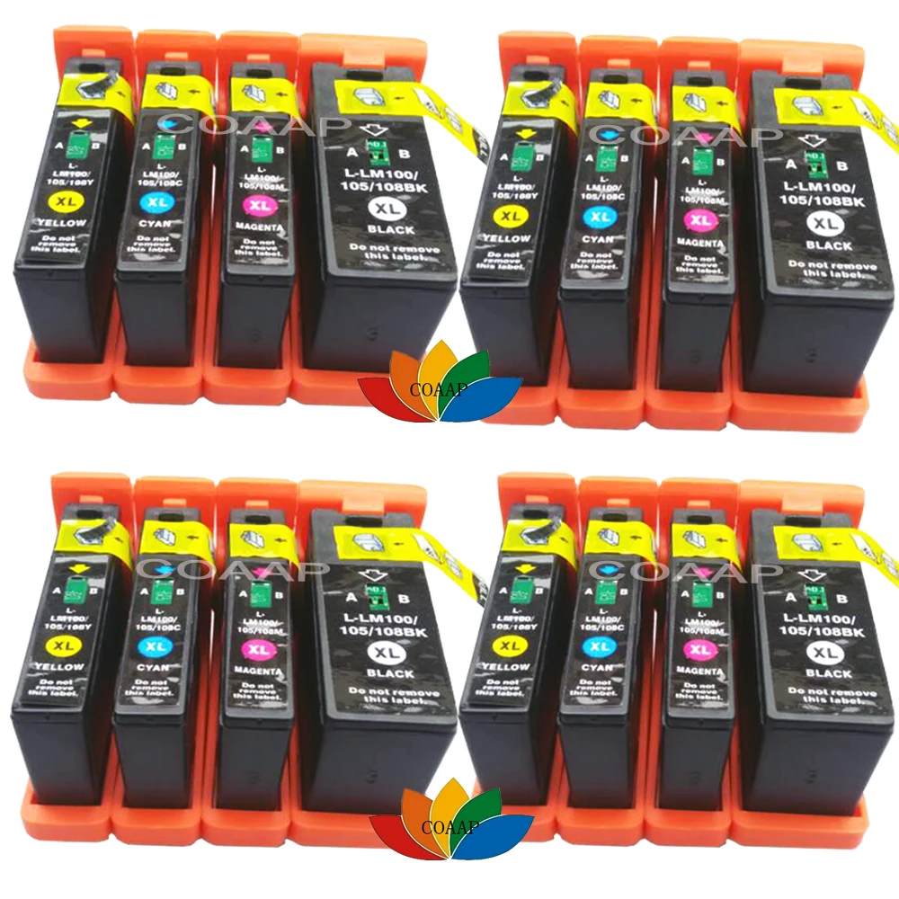 16PK чернильный картридж для совместимого Lexmark 100XL 105XL 108XL Pinnacle Pro901 интерпретация S402