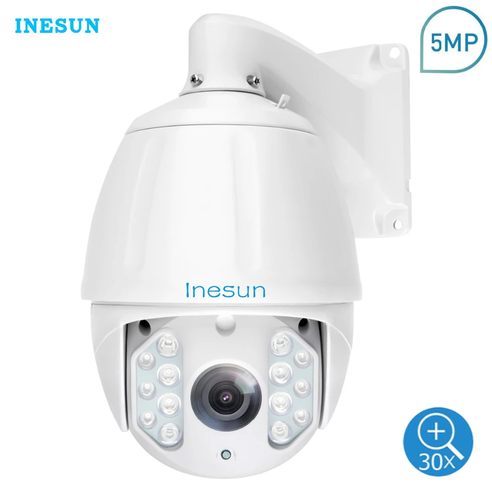 Inesun PTZ IP Камера 2MP 5MP Super HD 2592x1944 30X зум 7 дюймовый открытый Водонепроницаемый