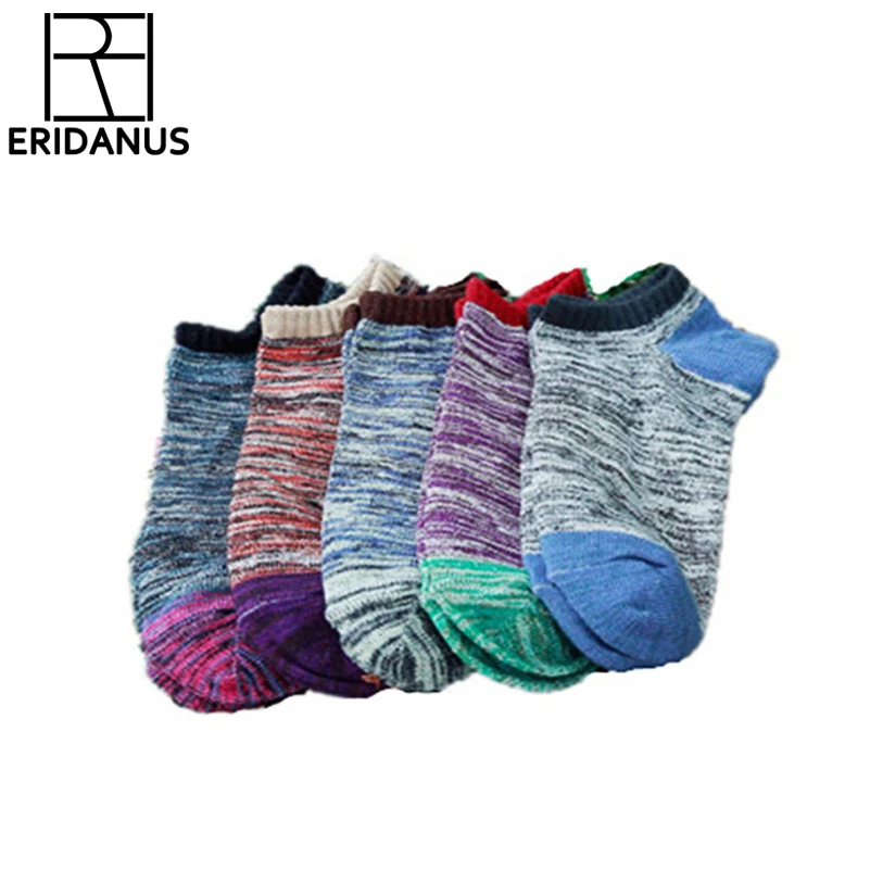 

ERIDANUS Summer Fashion 5 Styles Retro Invisible Men Socks Cotton Casual Soft Ankle Socks for Men 2017 Hot 10pcs=5pairs/lot M581
