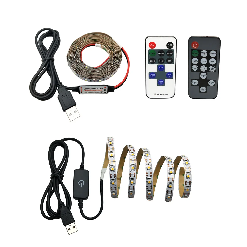 5V USB мощный сенсорный светодиодный светильник с одним контроллером белый/теплый