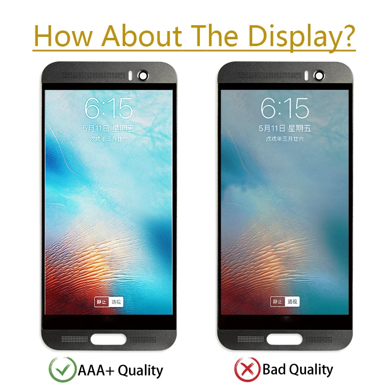 100% протестированный 5 2 &quotдля htc M9 Plus сенсорный ЖК-экран для дисплей дигитайзер