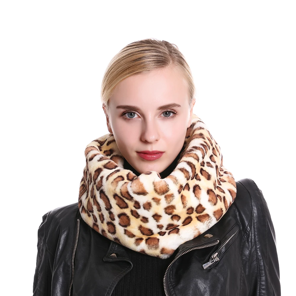 FOXMOTHER модный теплый шарф из искусственного меха для шеи Леопардовый шарф для женщин Echarpe Foulard дропшиппинг