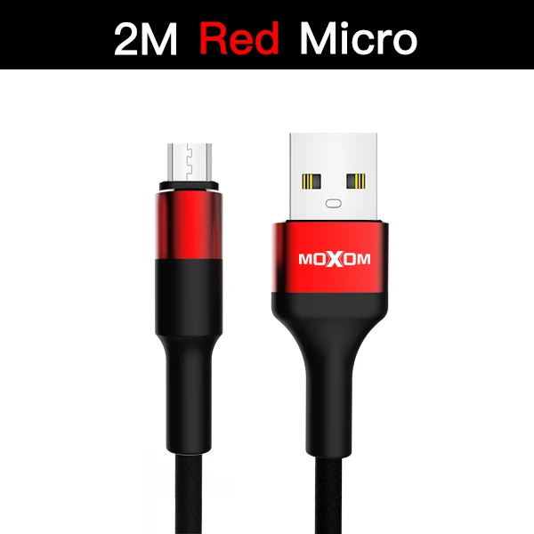 CC-54RM MOXOM 3 в 1 2 м 3 м USB кабель для мобильного телефона Micro usb type C зарядный кабель для iPhone зарядный кабель Micro зарядный usb-шнур - Цвет: CC-54RM