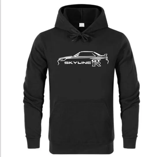 Бесплатная доставка мужские толстовки с графическим принтом NISSAN GTR R32 хлопковые