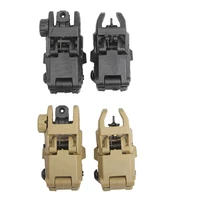 tactical military folding front rear sight set arms gear gen 1 foldable black fit for 20mm rail airsoft ht27 0003