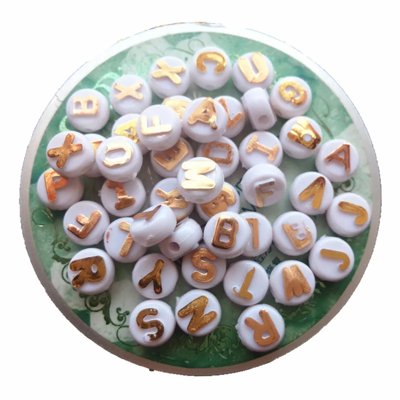 Новое поступление высокое качество белый с золотым цветом буквы резной