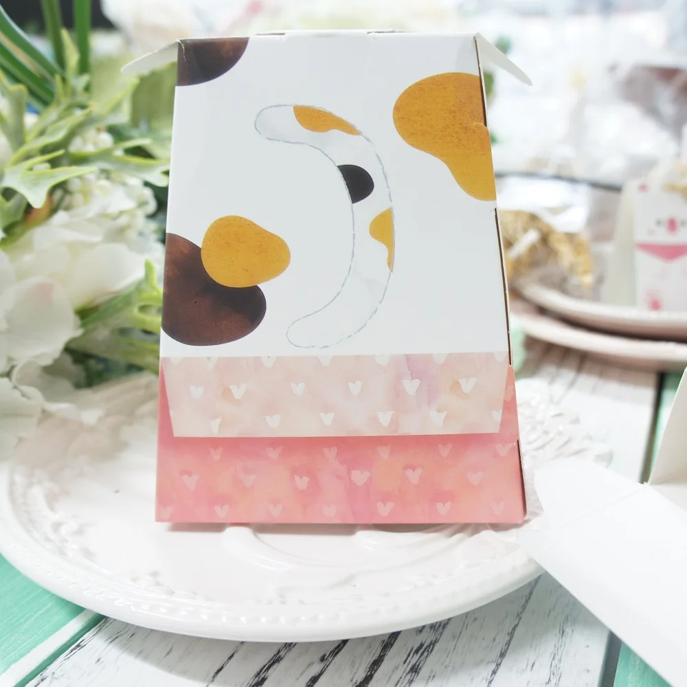 Hello cat бумажная коробка в виде печенья конфеты Рождество день рождения для