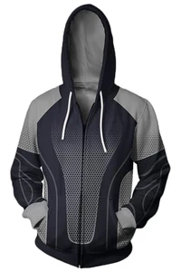 Толстовка с капюшоном, на молнии, с 3D-принтом Голодные игры