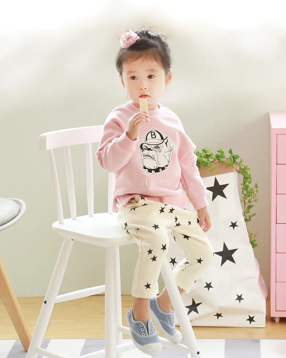 Весна-осень 2017 брюки для девочек и мальчиков Детские повседневные с принтом