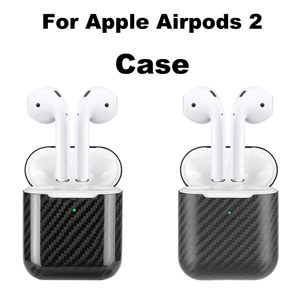 Чехол из натурального углеродного волокна совместимый с новыми AirPods 2