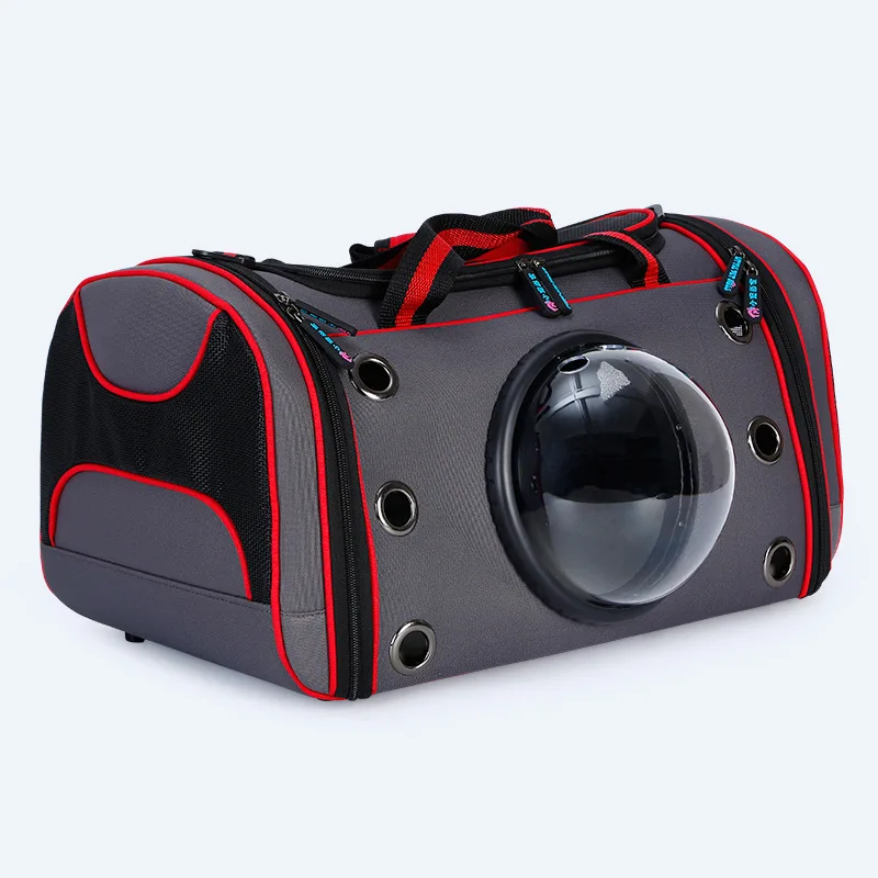 

2019 new year new outdoor space portable dog carrier shoulder diagonal package breathable grid dog backpack