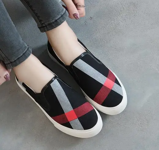 Женские холщовые туфли дышащие без застежки повседневная обувь плоская подошва