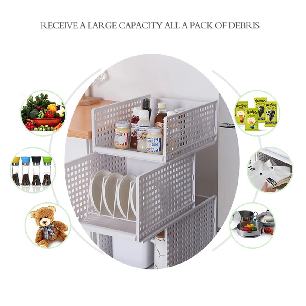 Многофункциональная полка для хранения одежды ящик овощей игрушек снеков