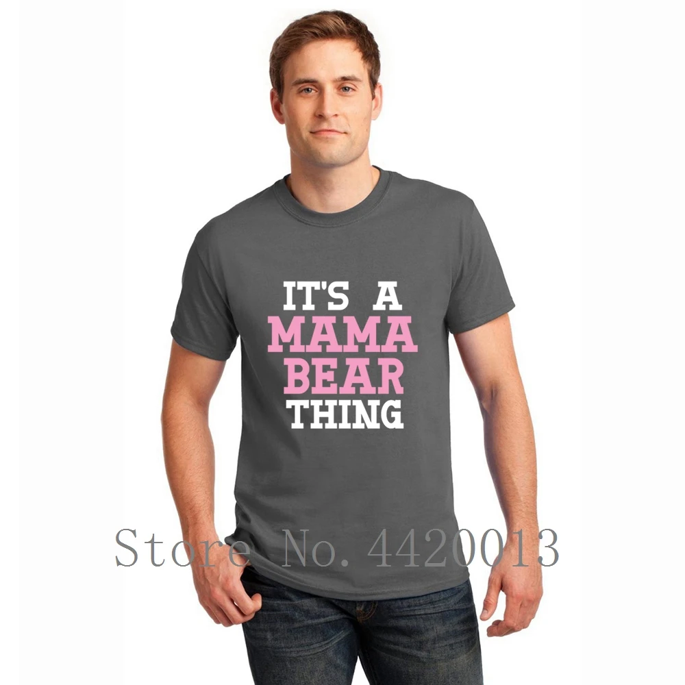 Мужская футболка с надписью It mama bear thing mom gift day birthday momma love mom|Мужские футболки| |