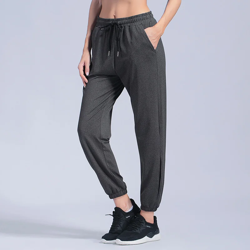 Свободные женские штаны для йоги Стрейчевые спортивные бега быстросохнущие