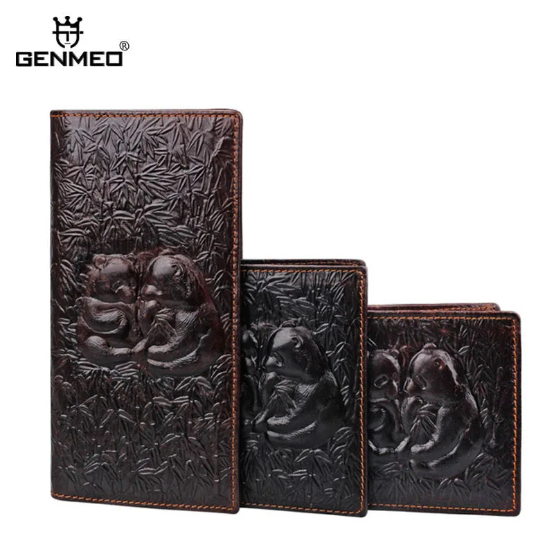Genmeo новое из натуральной кожи кошелек Для женщин коровьей с отделением для карт и