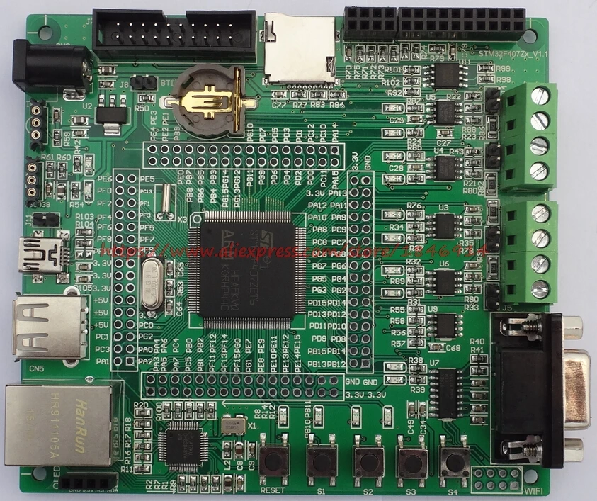Плата разработки STM32F407 (улучшенная)/Ethernet /CAN/485/RFID/|board board|rfid boardboard development |