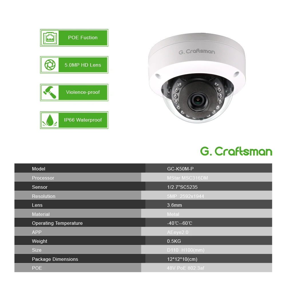 Умный 4ch 5MP POE IP системный комплект для фотокамеры H.265 безопасности с 8ch POE NVR на открытом воздухе Водонепроницаемый CCTV Cam Видео сигнала тревоги P2P г. мастер