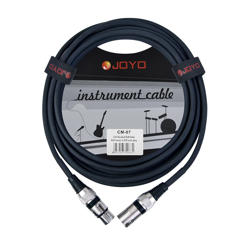 JOYO CM 07 15 футов/4 5 м XLR кабель Мама папа микрофонная пушка Кабельная вилка для