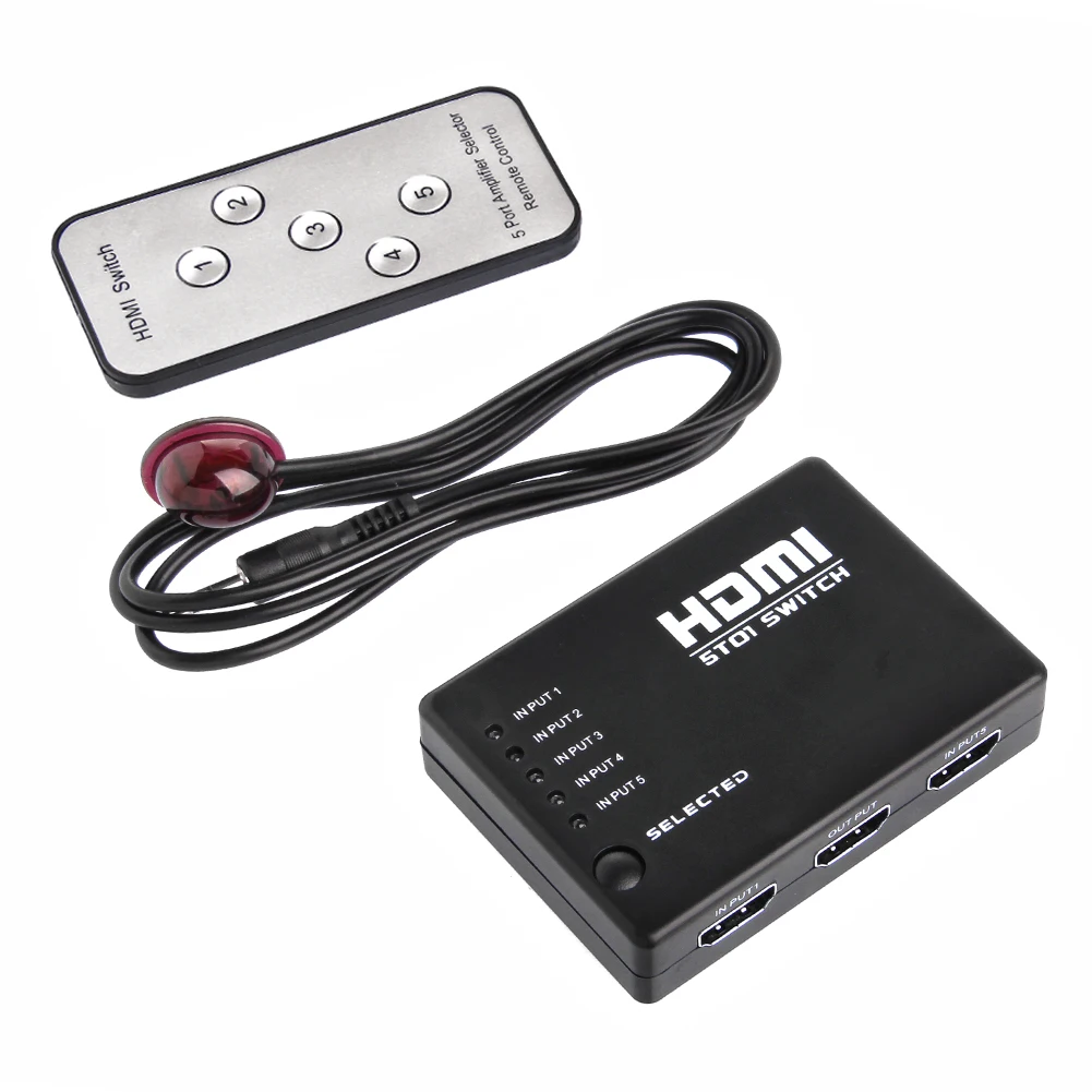 HDMI переключатель 5x1 HDMI 2,0 UHD4K@ 60 Гц RGB4: 4: 4 HDCP 2,2 HDR 5 в 1 выход для смарт-проектора