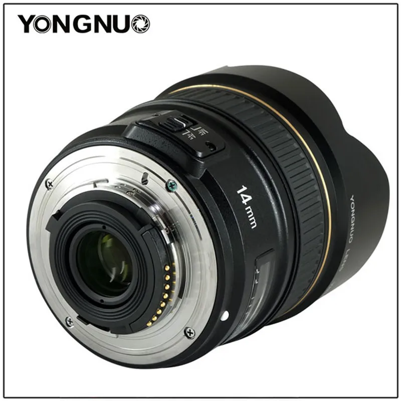 YONGNUO 14 мм F2.8 ультра-широкоугольный объектив YN14mm с автофокусом AF MF металлический объектив для Nikon d5300 d3400 d3100 d200 d810