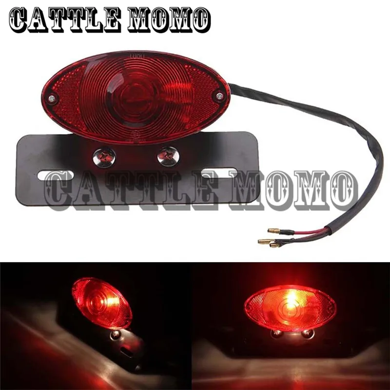 

Motorcycle License Plate Rear Tail Light Bracket Fit for Harley Sporster Softail Dyna Taillight Scooter Brake Light Red