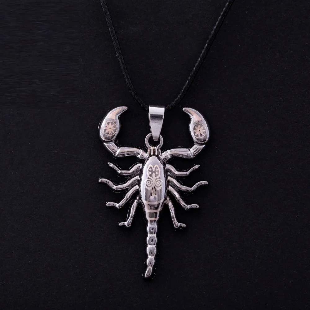 Цепочка с подвеской в виде скорпиона из нержавеющей стали